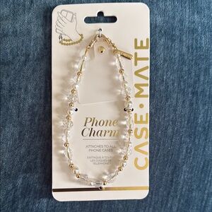 Case-Mate Gold and Clear Phone Charm